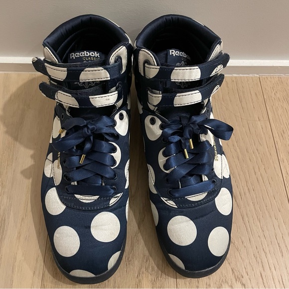 Reebok x ASOS White | Freestyle Satin Dot Sneakers - Picture 7 of 7